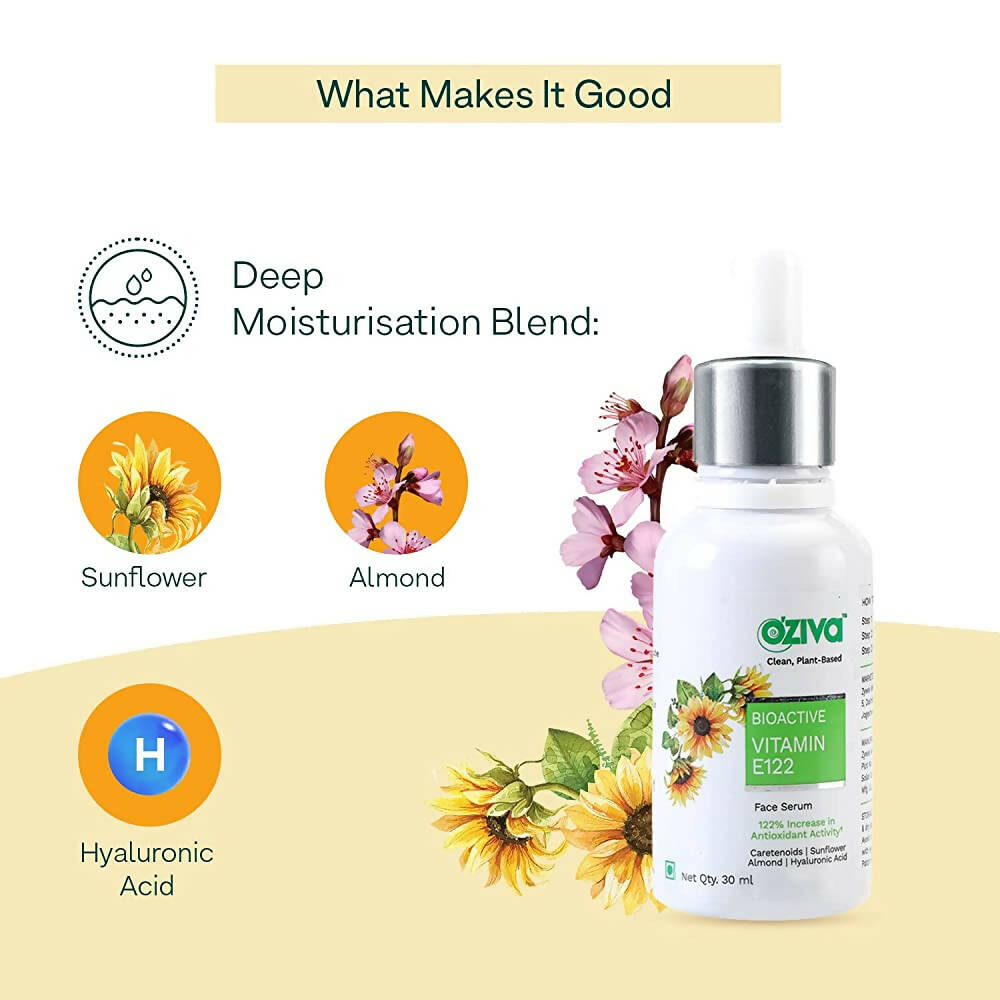 OZiva Bioactive Vitamin E122 Face Serum - Distacart